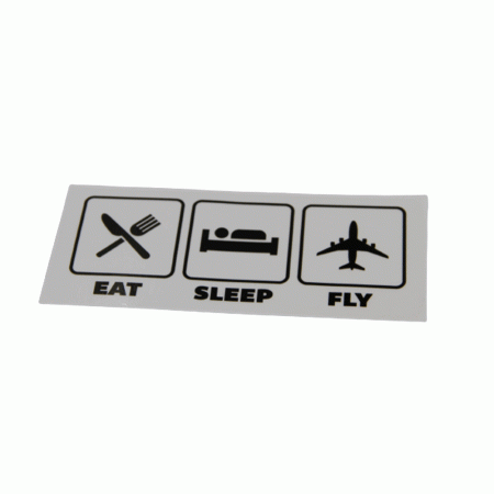 STICKER/ADESIVO EAT SLEEP FLY