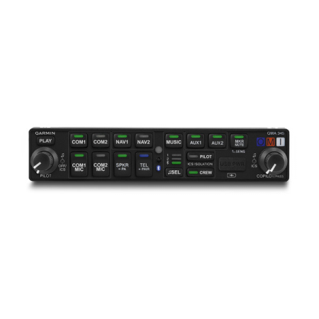 GARMIN GMA 345 AUDIO PANEL 2-COM BLUETOOTH TSO 010-01319-03 (X)