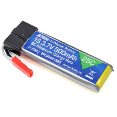 BATERIA E-FLITE 3.7V 500MAH 25C LIPO JST EFLB5001S25