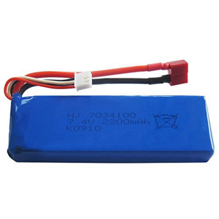 BATERIA WLTOYS 7.4V 2200MAH T-PLUG K949/10428/10428-A