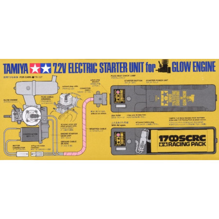 TAMIYA ACC ELECTRIC STARTER UNIT FOR GLOW ENGINE 7.2V 41010