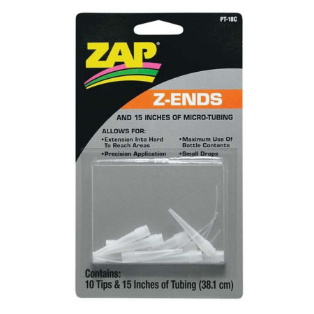ZAP Z-ENDS GLUE NOZZLE EXTENDERS (10PCS) PT-18C