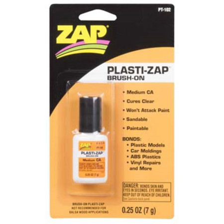 COLA ZAP PLASTI-ZAP BRUSH ON MEDIUM CA .25OZ CARDED PT-102