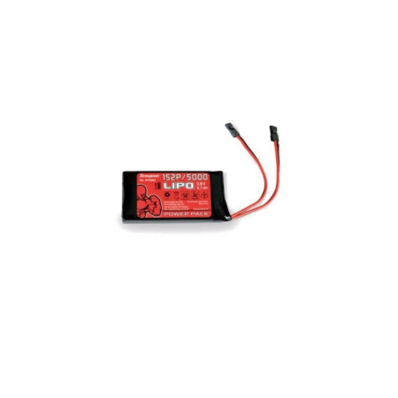 GRAUPNER BATTERY LIPO 1S2P 3.7V 5000MA MZ-24/18/24/X-8N/X-8E BT8083