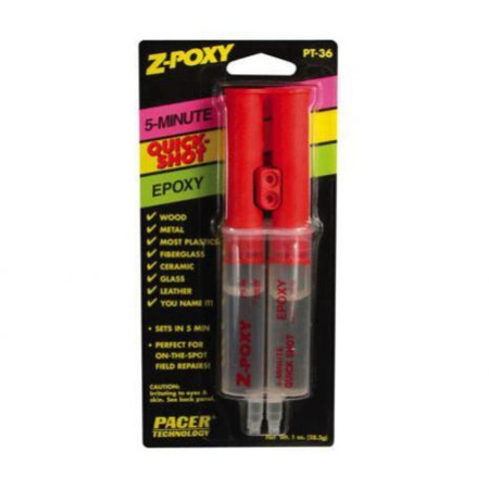 COLA ZAP Z-POXY 5 MINUTE SERINGA QUICK SHOT EPOXY 1OZ PT-36