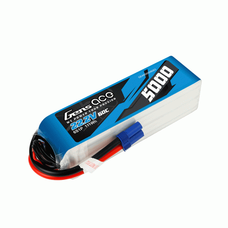 GENS ACE 22.2V 5000MAH 60C LIPO EC5 PLUG