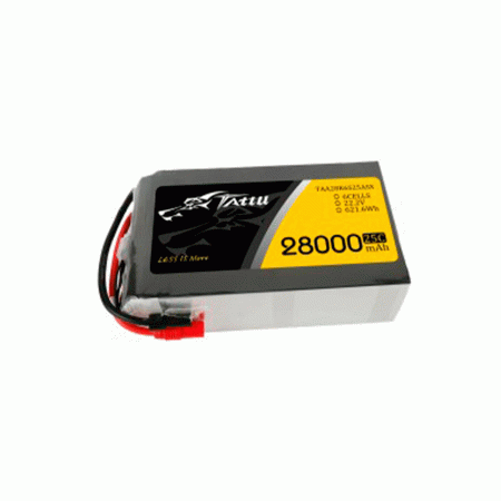 GENS ACE 22.2V 28000MAH 25C 6S LIPO AS150 +XT150 PLUG
