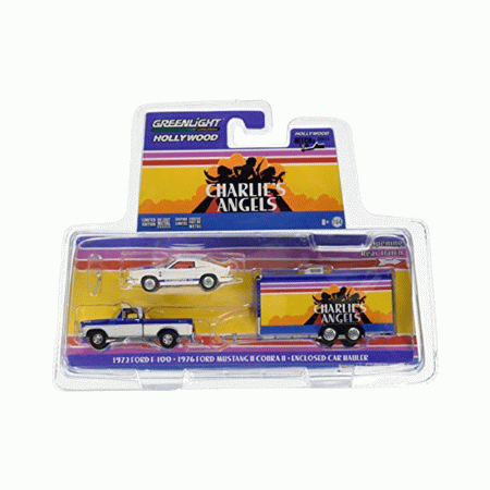 GREENLIGHT CAR 1/64 FORD F-100 MUSTANG COBRA II ENCLOSE 1972 31070-A