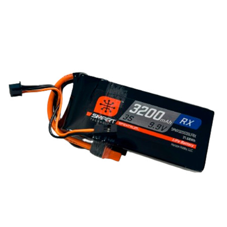 BATERIA SPEKTRUM 9.9V 3200MAH 3S 15C SMART LIFE ECU IC3 SPMX32003SLFRX