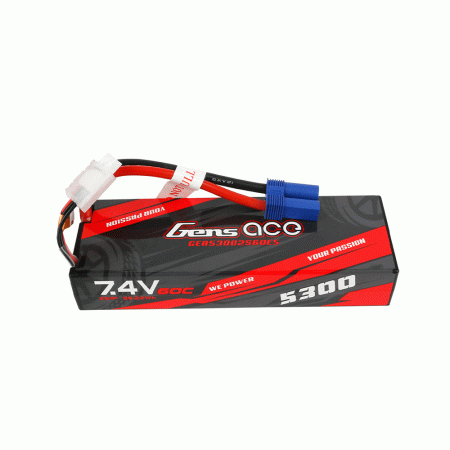 GENS ACE 7.4V 5300MA 60C EC5 HARDCASE RC CAR