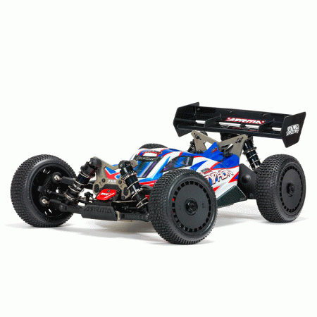 CARRO ARRMA 1/8 TLR TUNED TYPHON 6S 4WD BLX BUGGY RTR RED/BLUE ARA8406
