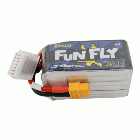GENS ACE 22.2V 1300MA FUNFLY 100C LIPO XT60 TATTU