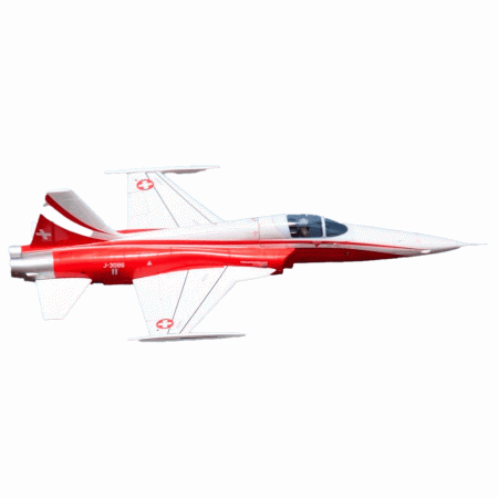 AVIAO FW F-5 TIGER II RED/WHITE 80MM EDF JET (F5E) FJ20825P