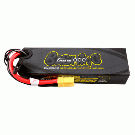 GENS ACE 11.1V 6800MAH 120C 3S G-TECH BASHING LIPO EC5 PLUG