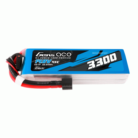 GENS ACE 14.8V 3300MAH 45C 4S G-TECH XT60 PLUG EC3/DEANS ADAPTER