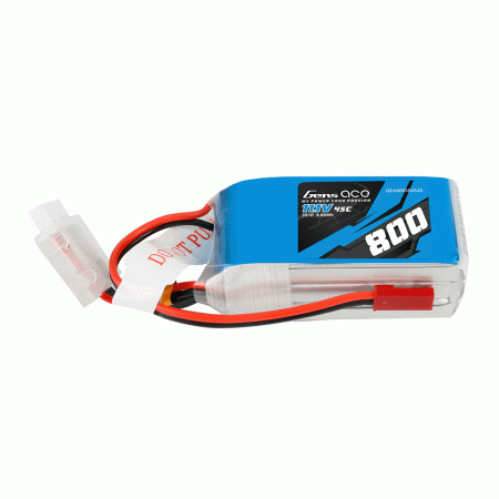 GENS ACE 11.1V 800MAH 45C 3S LIPO JST-SYP PLUG