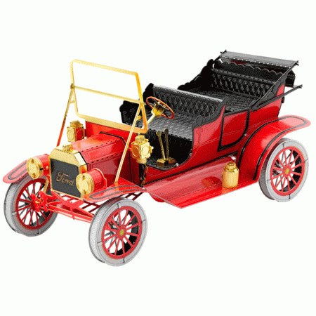 FASCINATIONS INC METAL EARTH MMS051C 1908 FORD MODEL T RED/GOLD