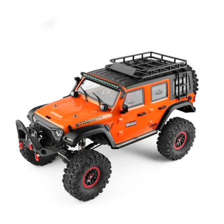 CARRO WLTOYS 1/10 JEEP STRENGTH CLIMBING 11KM 4WD METAL ORANGE 104010