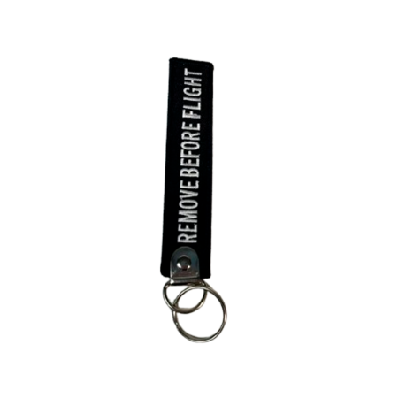 KEYCHAIN REMOVE BEFORE FLIGHT RBF (BLACK)
