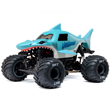 CARRO LOSI 1/18 MINI LMT MEGALODON 2S 4WD RTR MONSTER BLUE LOS01026T3