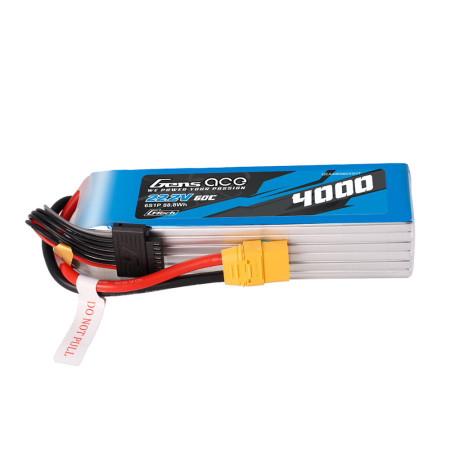 GENS ACE 22.2V 4000MAH 60C 6S LIPO XT90 PLUG