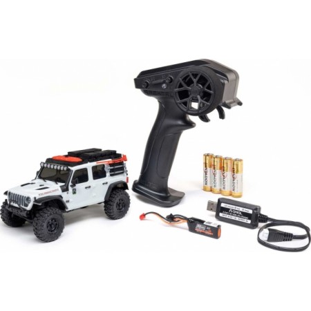 CARRO AXIAL 1/30 SCX30 JEEP WRANGLER RTR 4WD WHITE AXI-2261T2