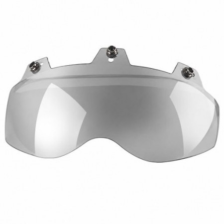 DAVID CLARK HELMET VISOR 3-SNAP SILVER SHORT SHIELD 02-311